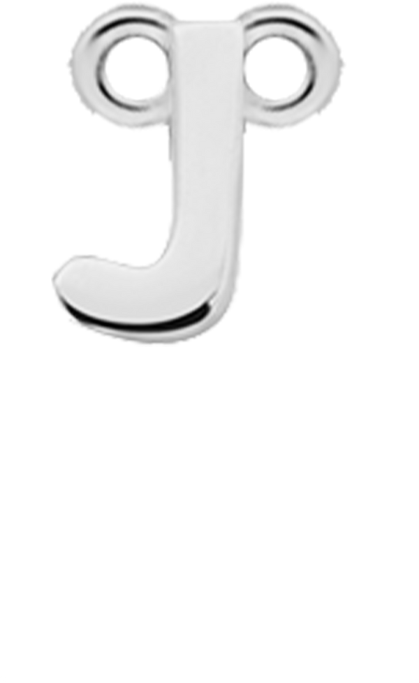 Personalised Single Pendant - Silver / Letters - J