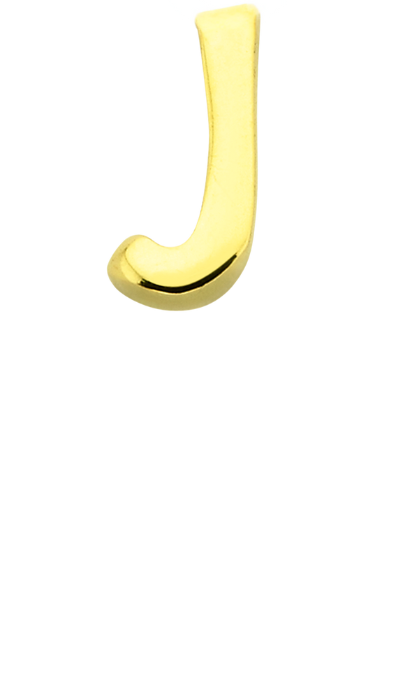 Personalised Single Pendant - Solid Gold / Letters - J