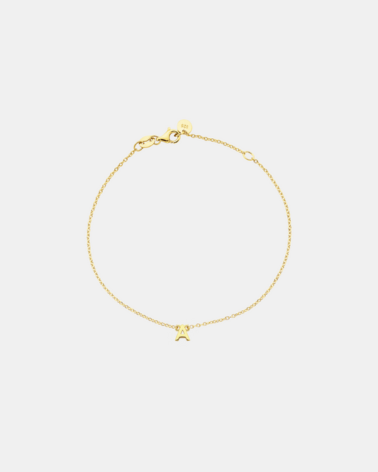 Little Letter Bracelet Solid Gold