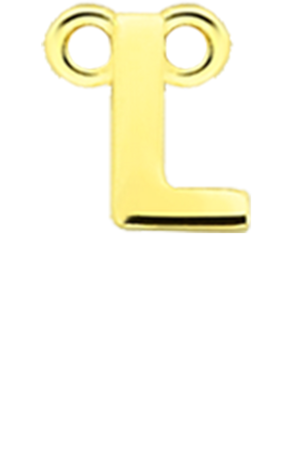Personalised Single Pendant - Gold / Letters - L