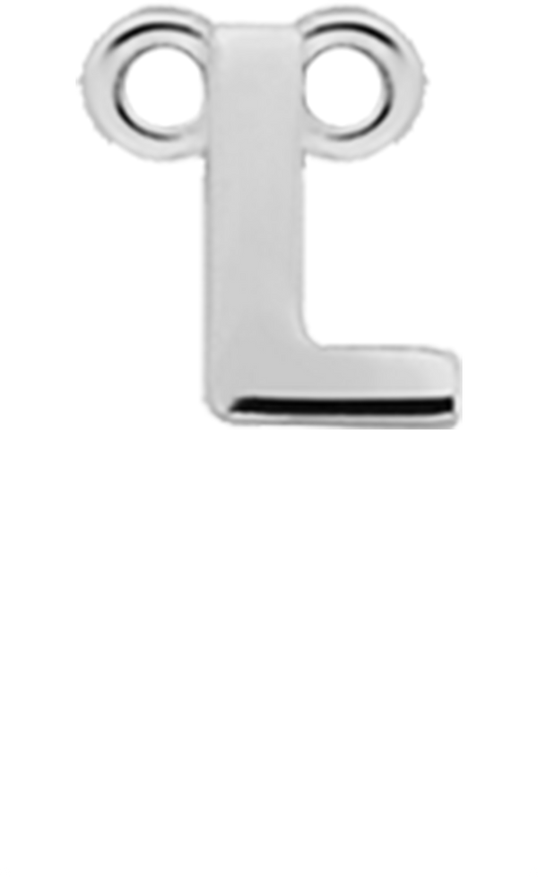 Personalised Single Pendant - Silver / Letters - L