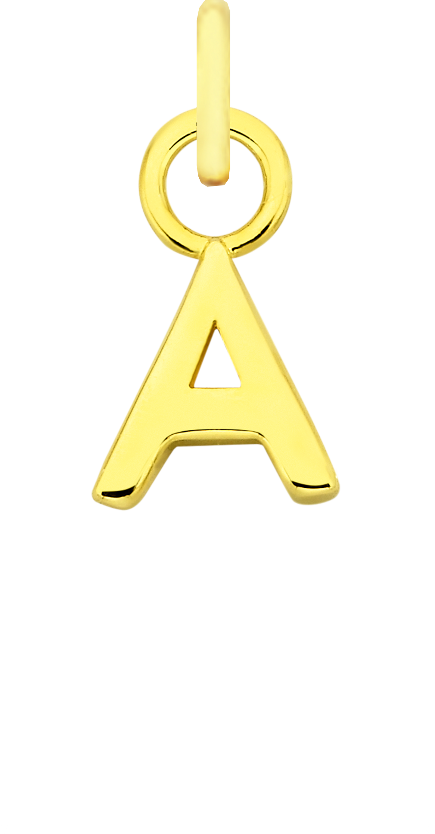 Charm Single Pendant - Gold / Letters