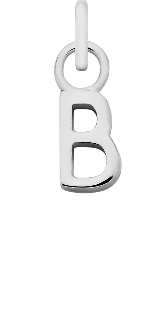 Charm Single Pendant - Silver / Letters