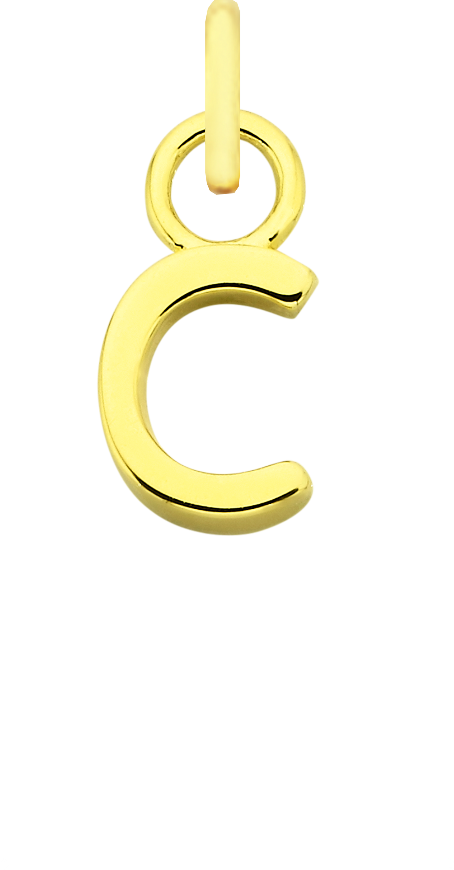 Charm Single Pendant - Gold / Letters