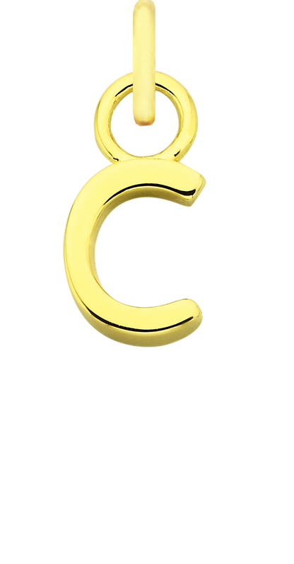 Charm Single Pendant - Gold / Letters