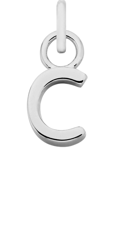 Charm Single Pendant - Silver / Letters