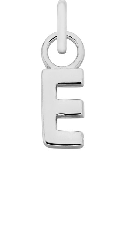 Charm Single Pendant - Silver / Letters