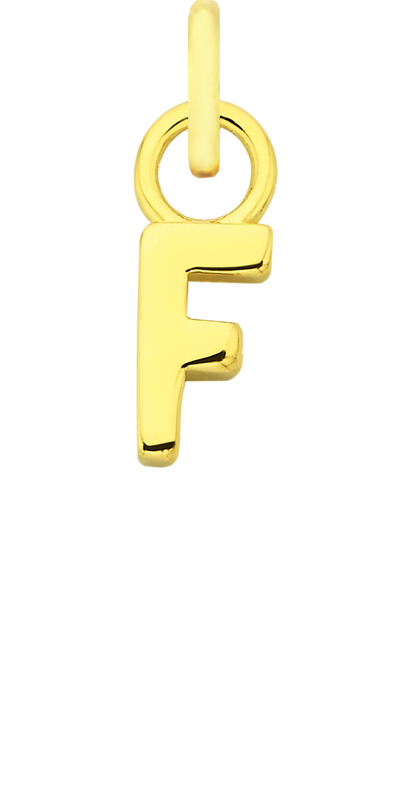 Charm Single Pendant - Gold / Letters