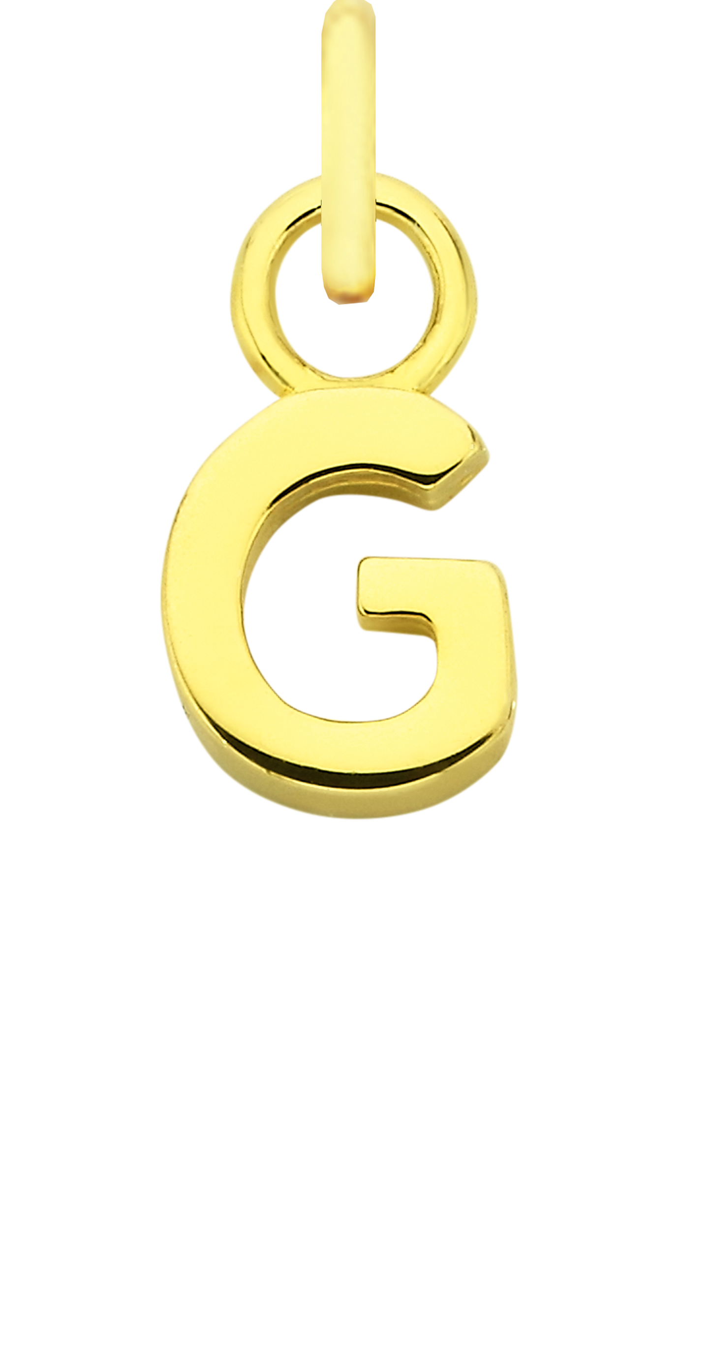Charm Single Pendant - Gold / Letters