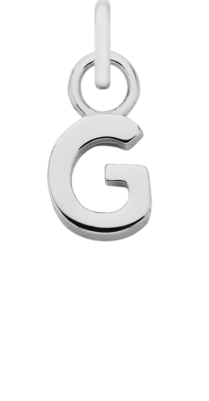 Charm Single Pendant - Silver / Letters