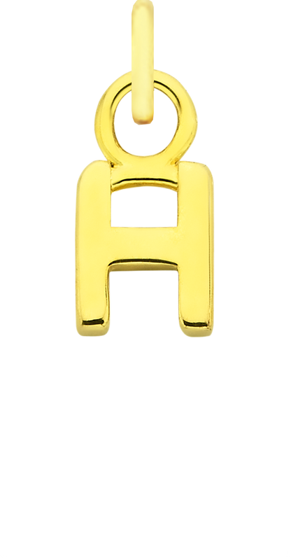 Charm Single Pendant - Gold / Letters