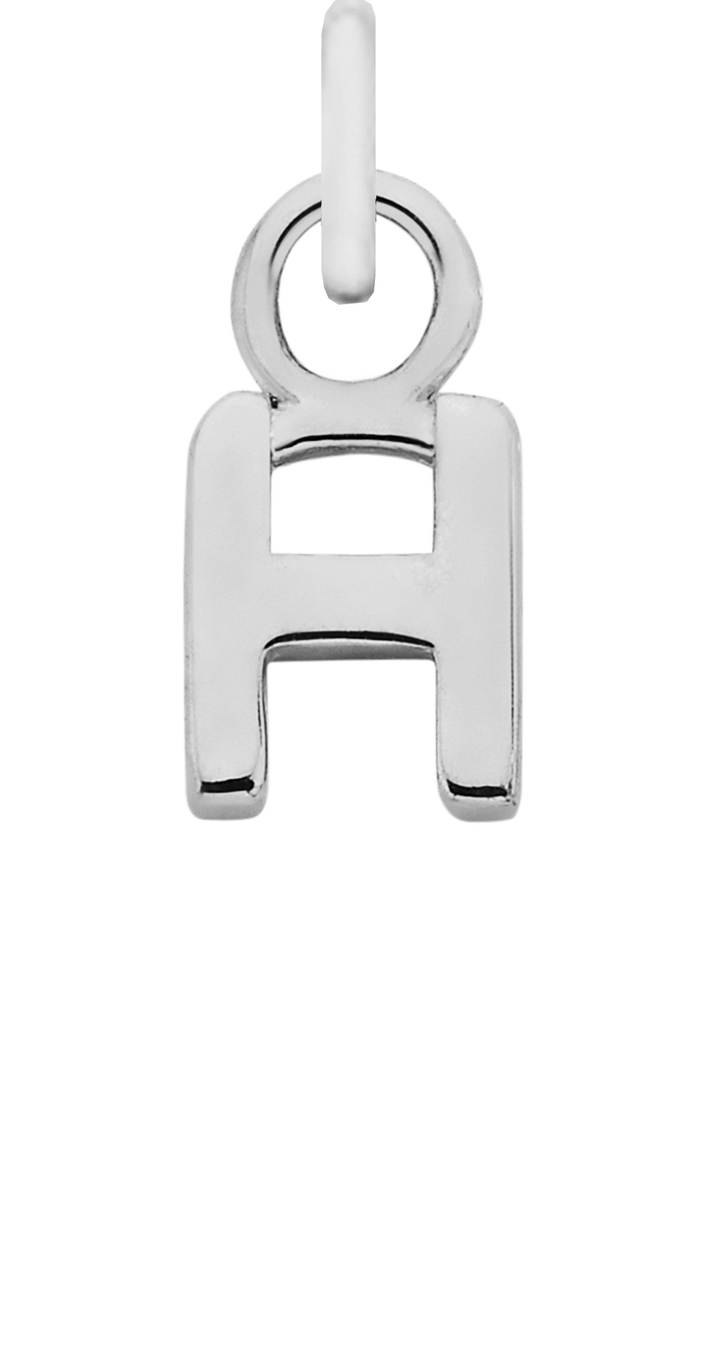 Charm Single Pendant - Silver / Letters
