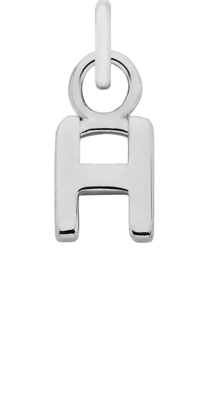 Charm Single Pendant - Silver / Letters