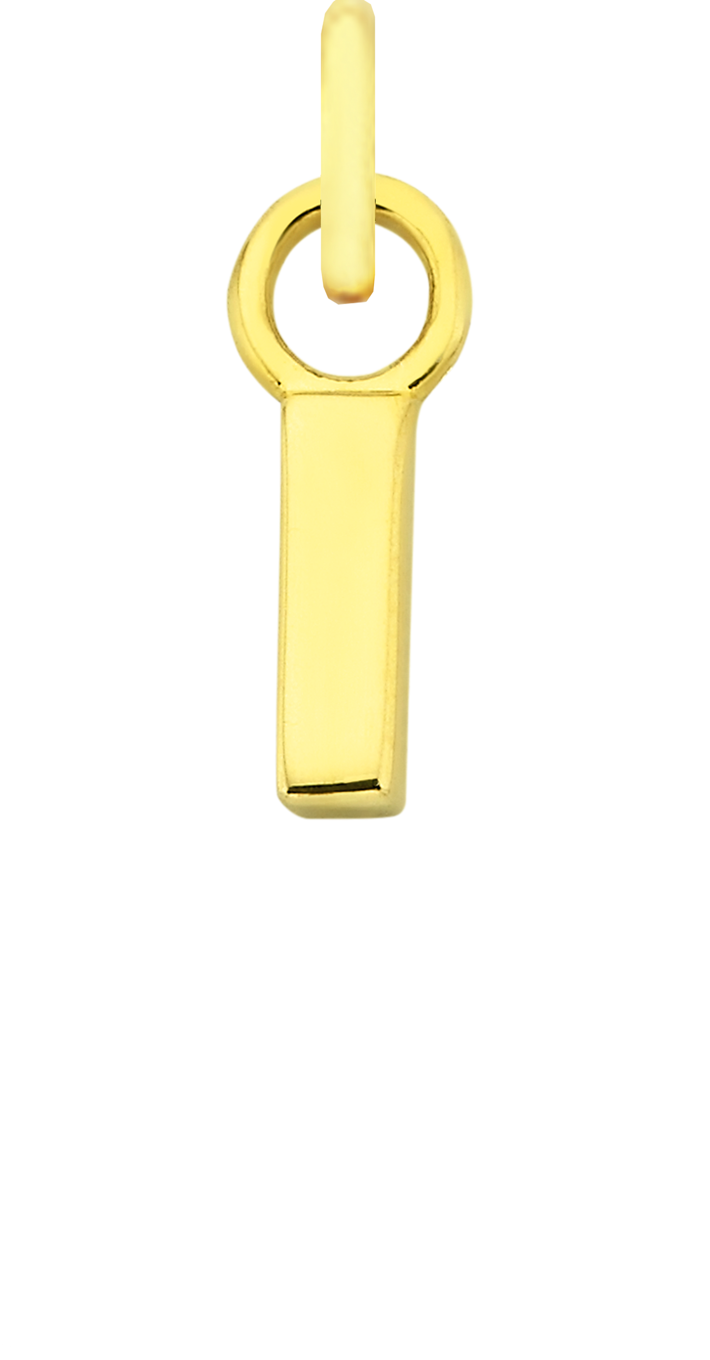 Charm Single Pendant - Gold / Letters