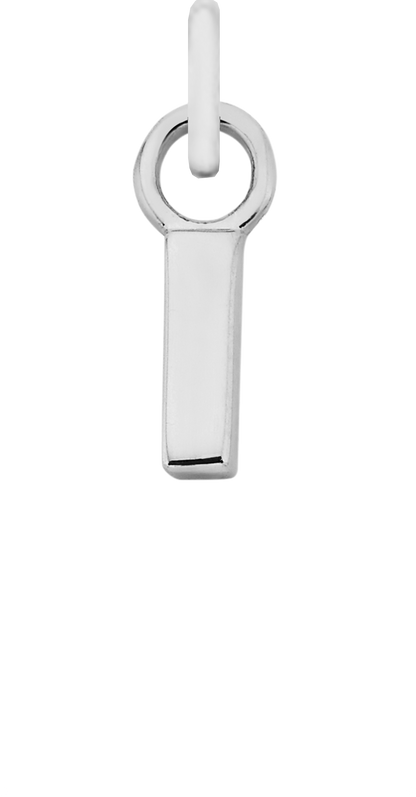 Charm Single Pendant - Silver / Letters