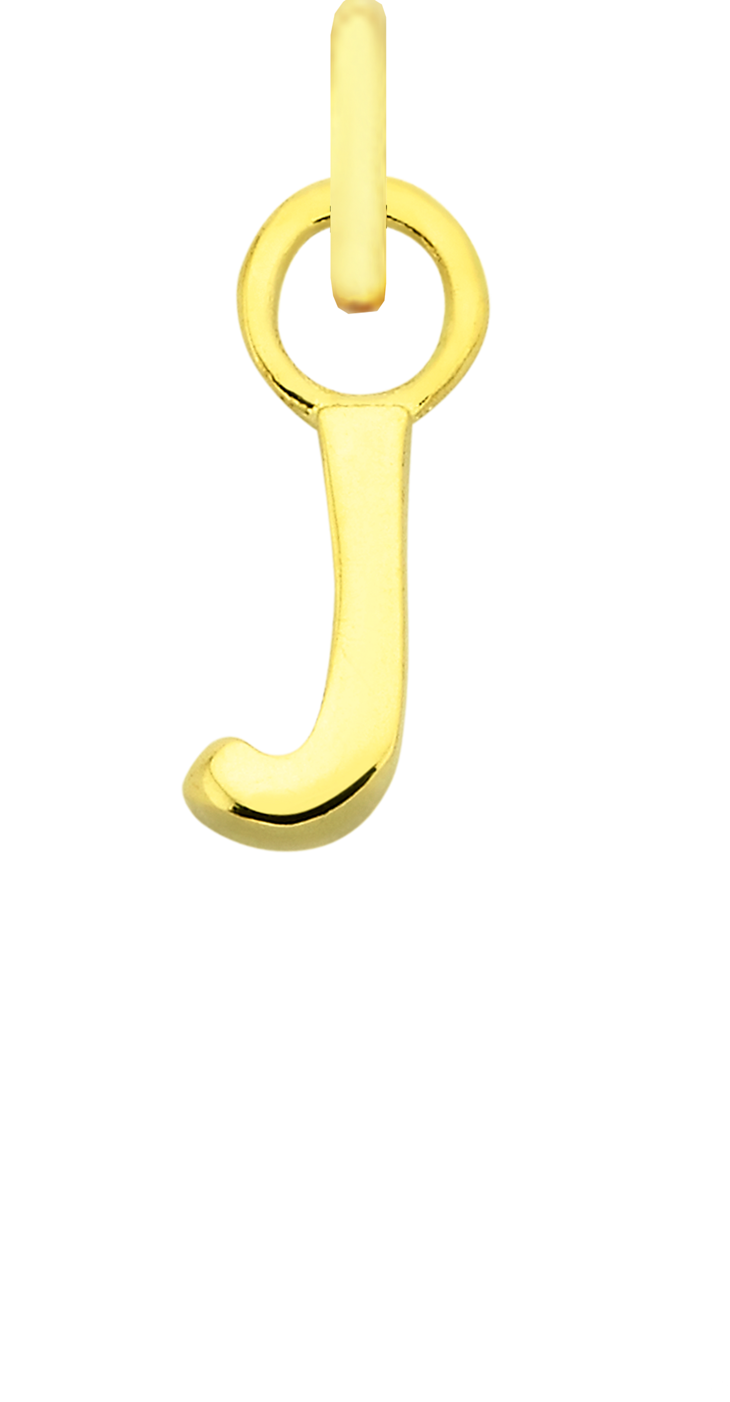 Charm Single Pendant - Gold / Letters