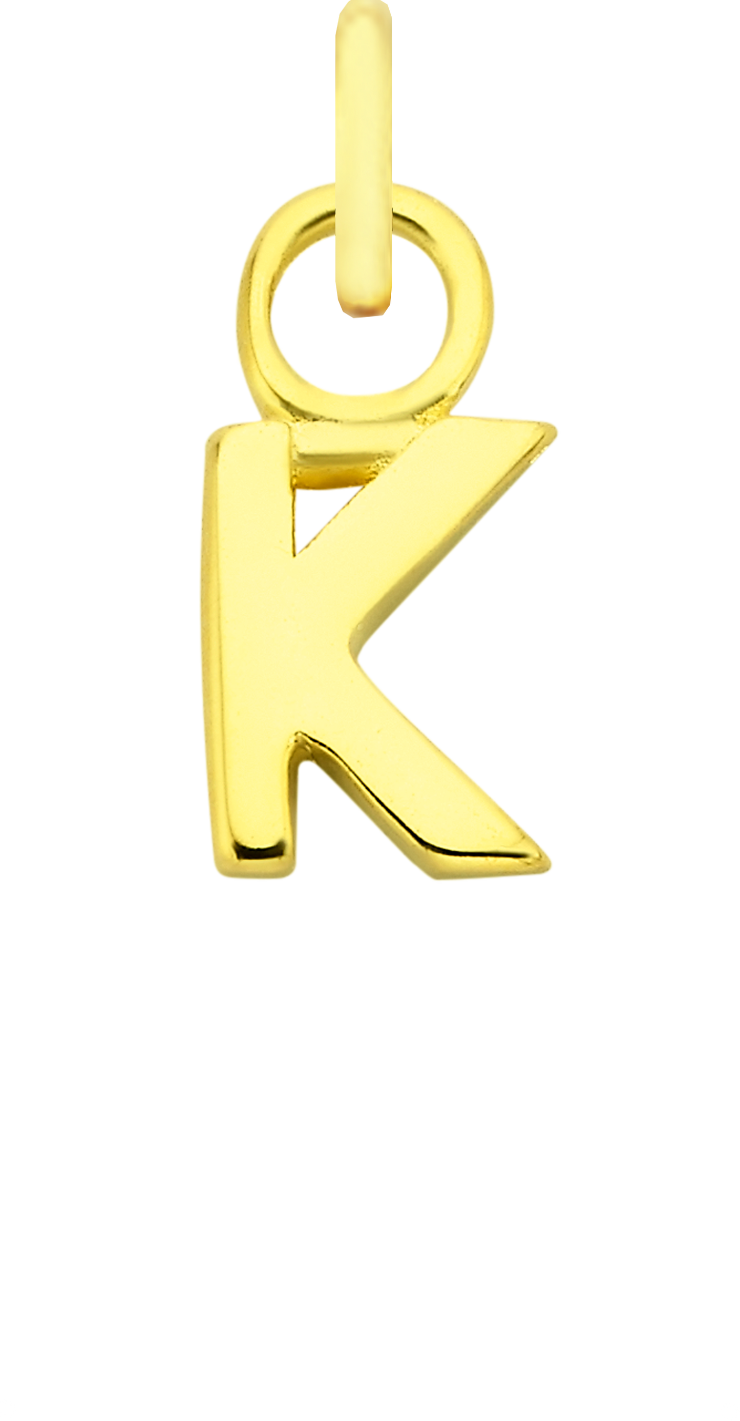 Charm Single Pendant - Gold / Letters