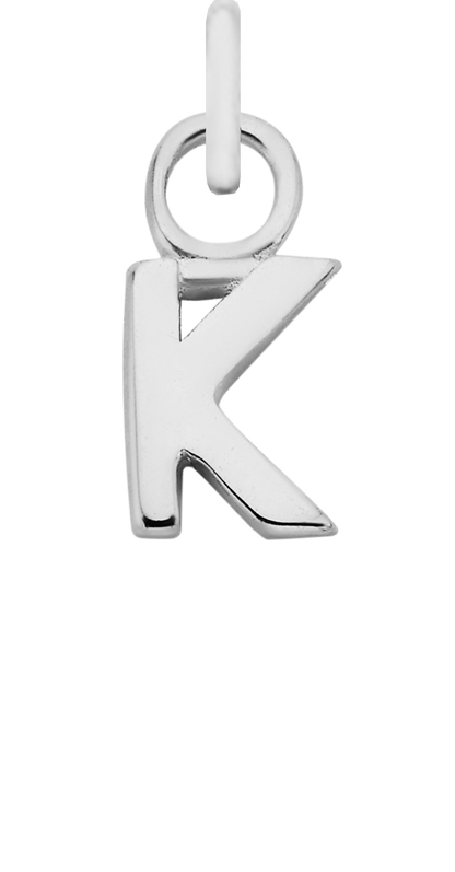 Charm Single Pendant - Silver / Letters
