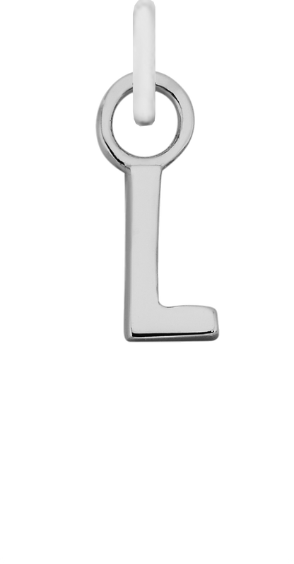 Charm Single Pendant - Silver / Letters