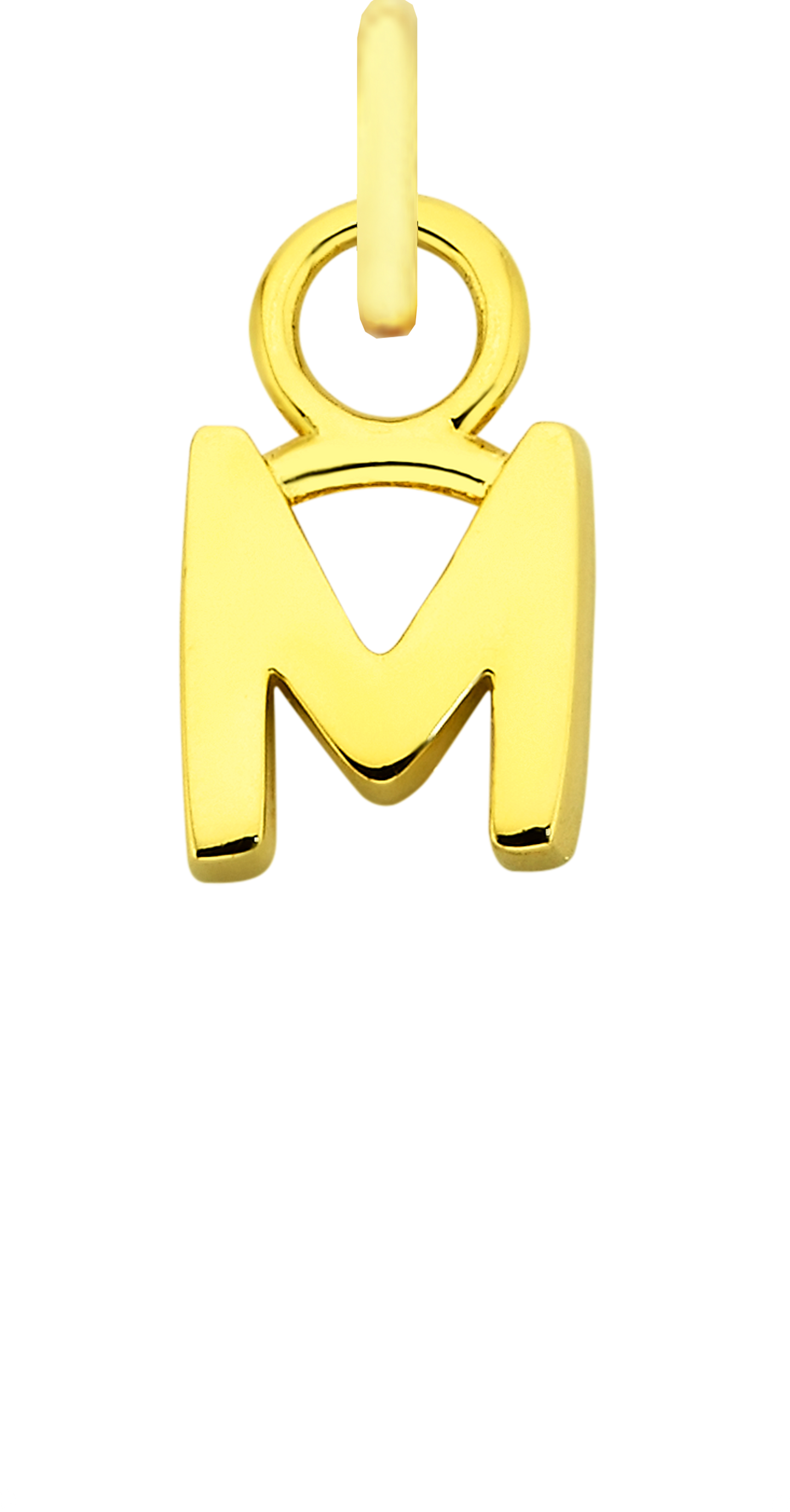 Charm Single Pendant - Gold / Letters