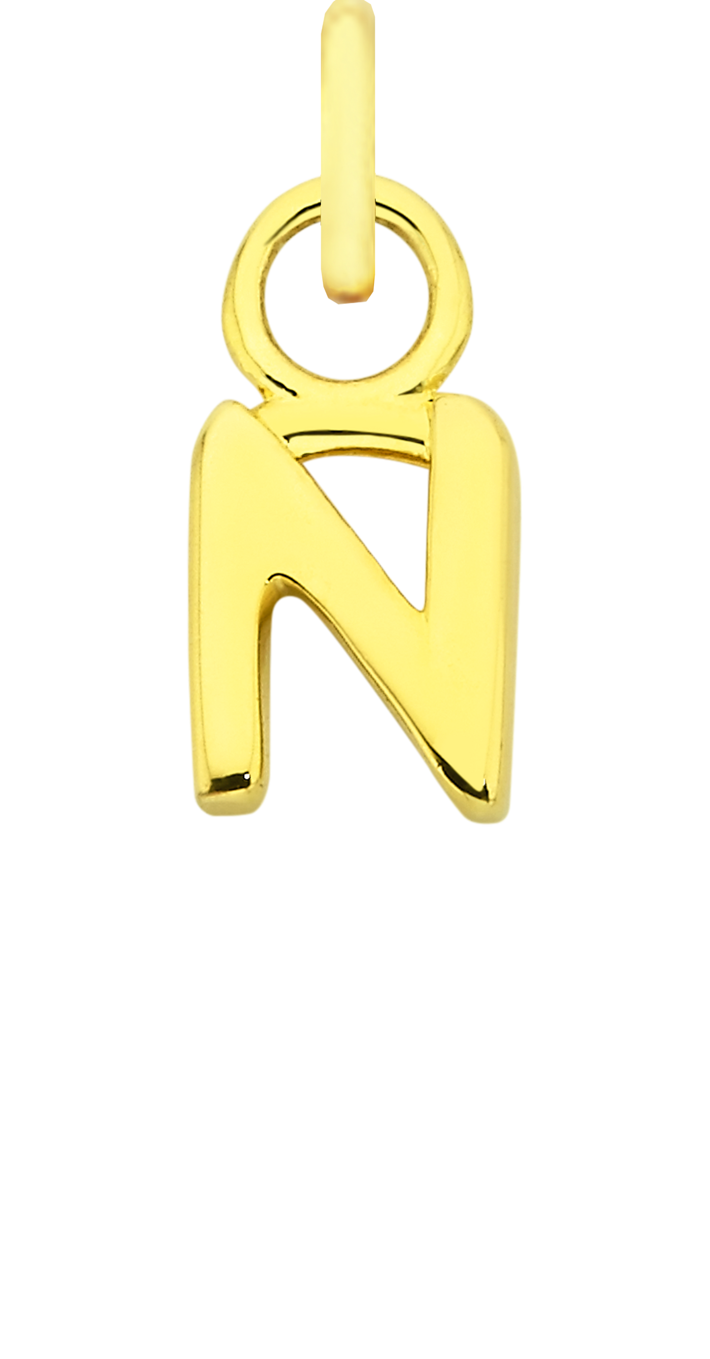 Charm Single Pendant - Gold / Letters