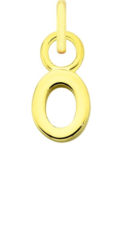 Charm Single Pendant - Gold / Letters