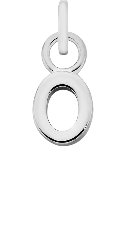 Charm Single Pendant - Silver / Letters