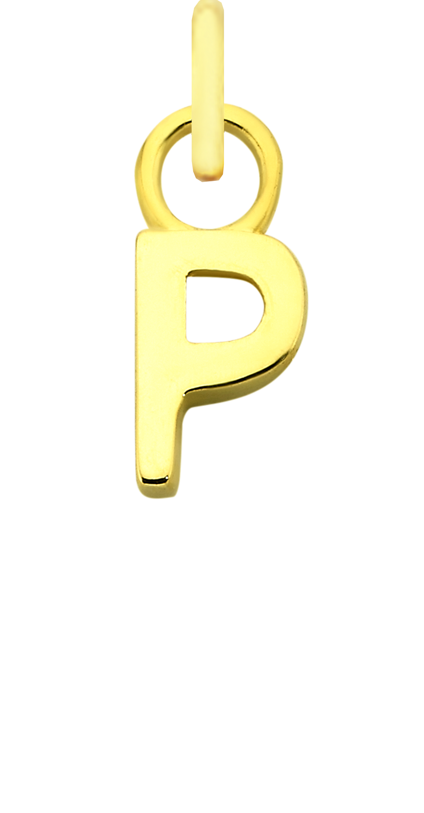 Charm Single Pendant - Gold / Letters