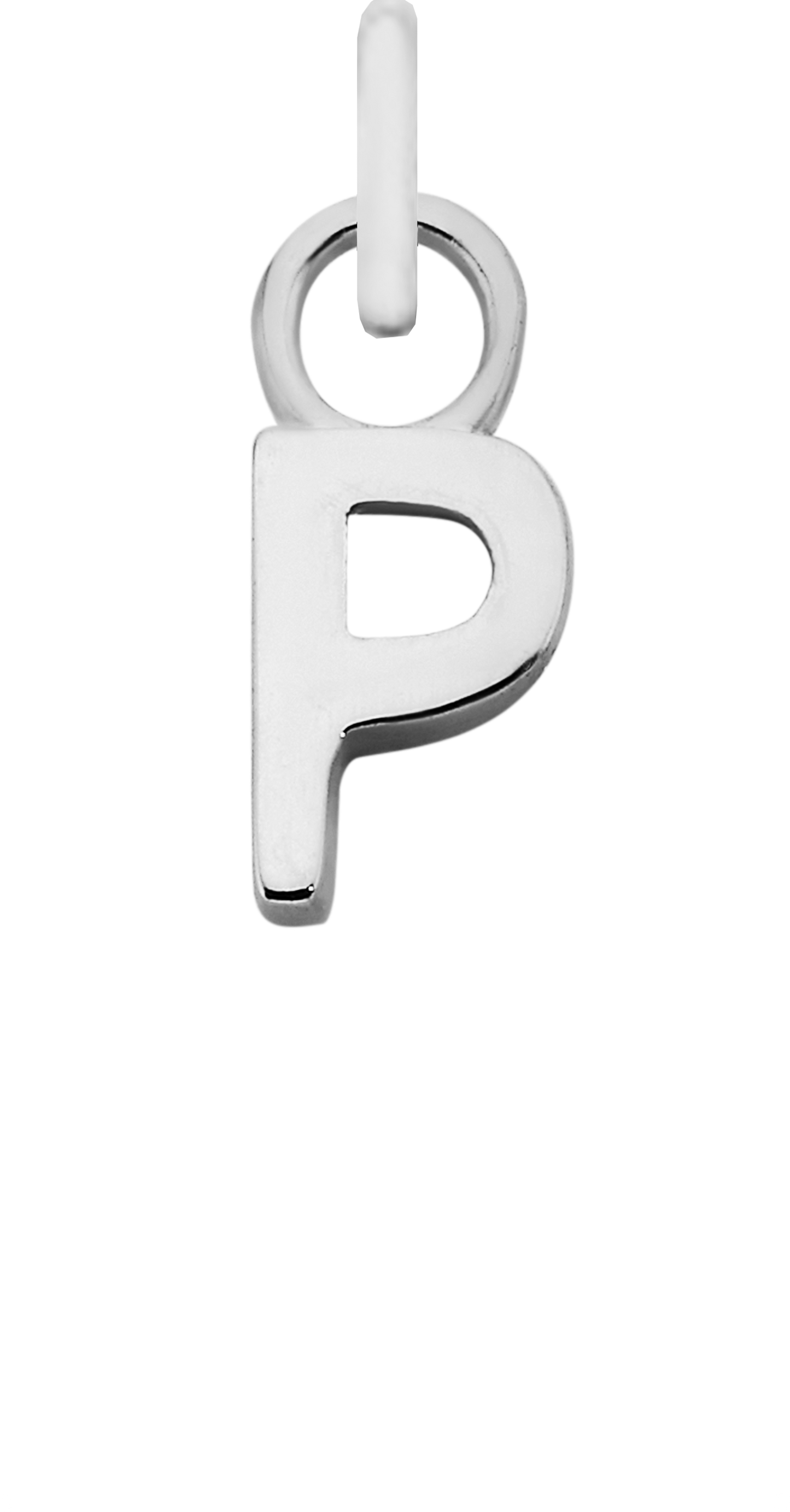 Charm Single Pendant - Silver / Letters