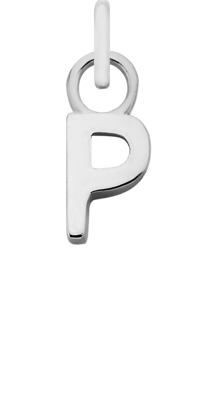 Charm Single Pendant - Silver / Letters