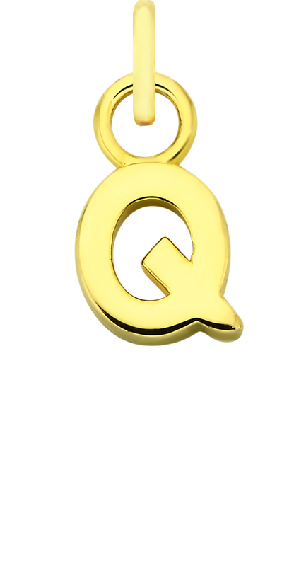 Charm Single Pendant - Gold / Letters