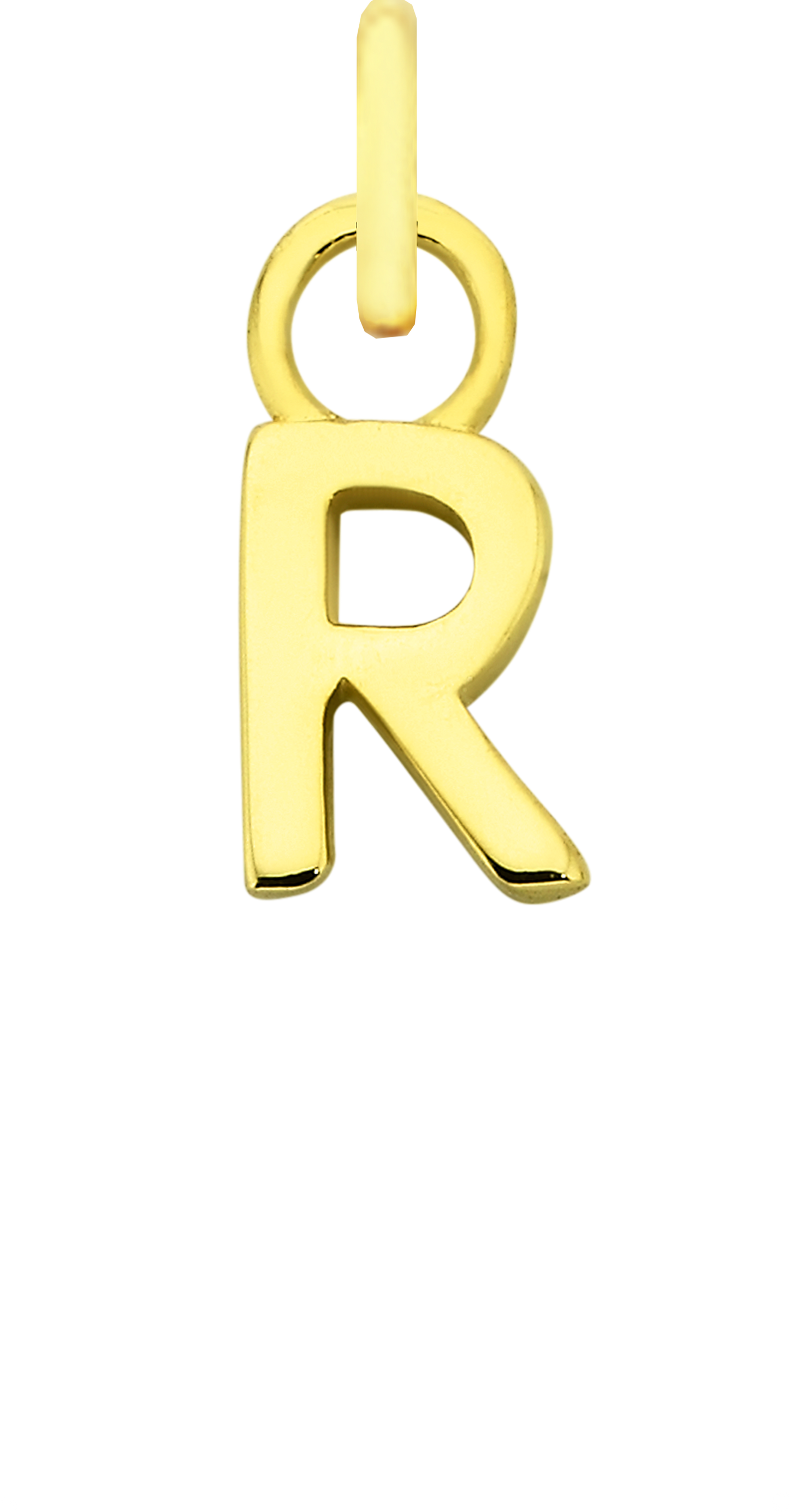 Charm Single Pendant - Gold / Letters