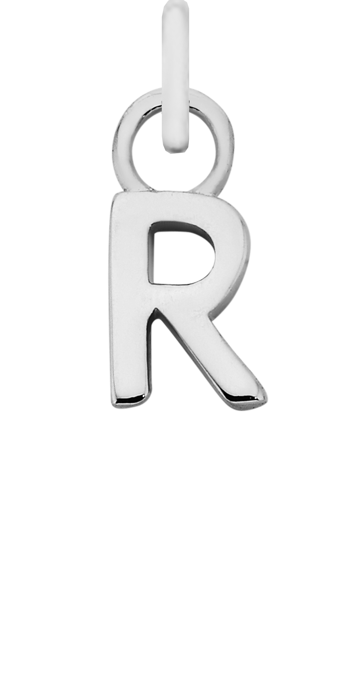 Charm Single Pendant - Silver / Letters