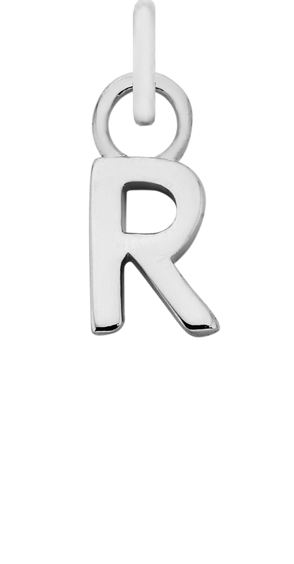 Charm Single Pendant - Silver / Letters