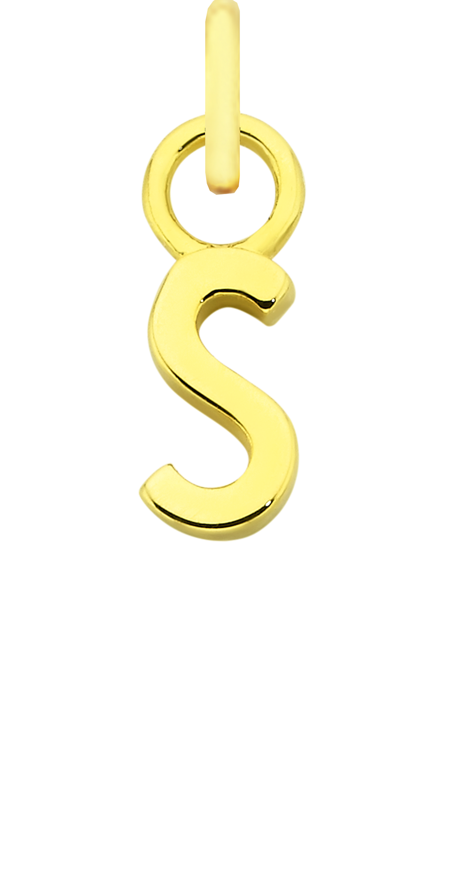 Charm Single Pendant - Gold / Letters