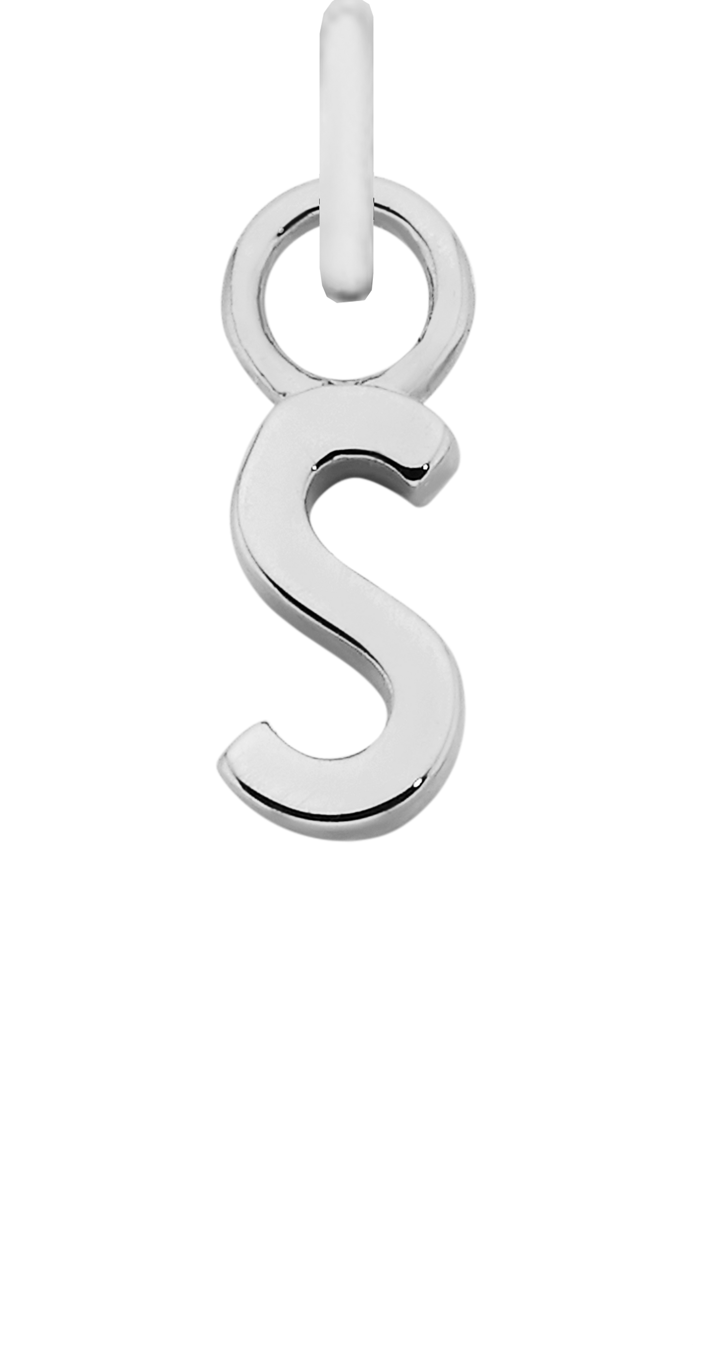 Charm Single Pendant - Silver / Letters