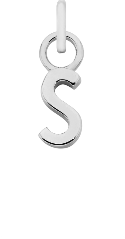 Charm Single Pendant - Silver / Letters