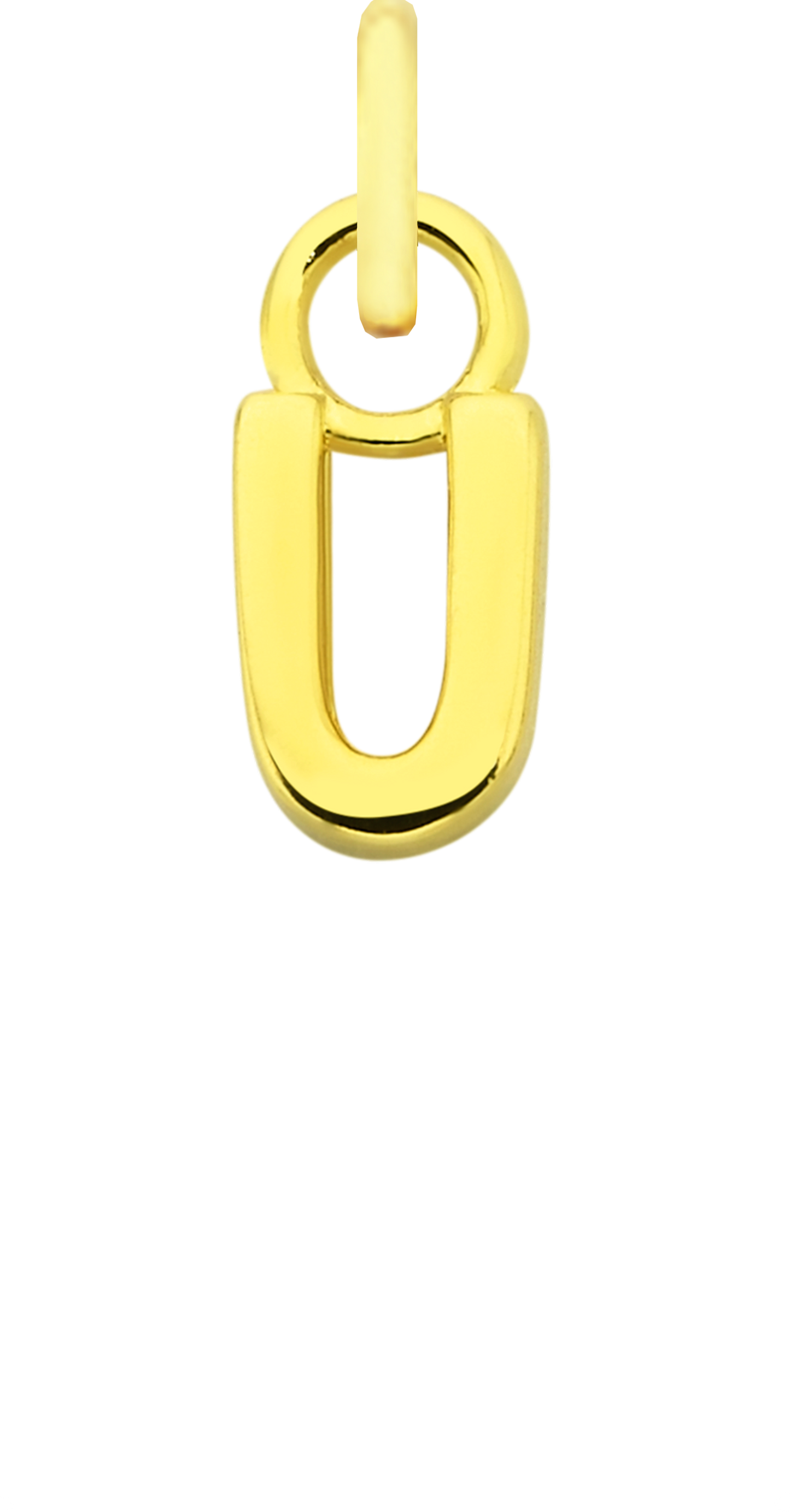 Charm Single Pendant - Gold / Letters