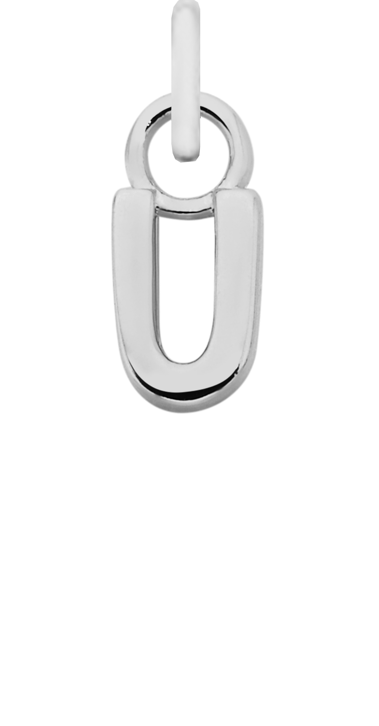 Charm Single Pendant - Silver / Letters