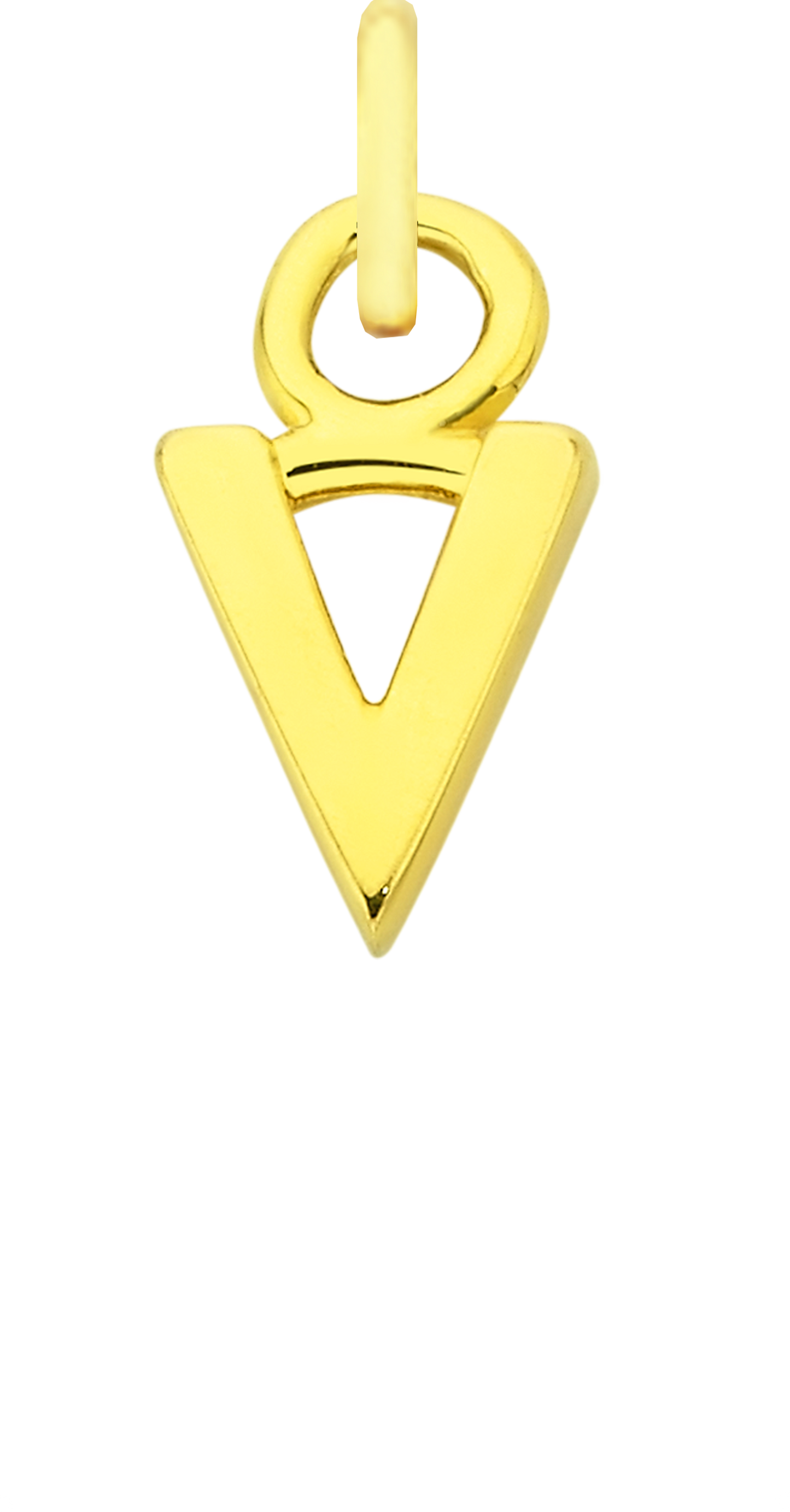 Charm Single Pendant - Gold / Letters