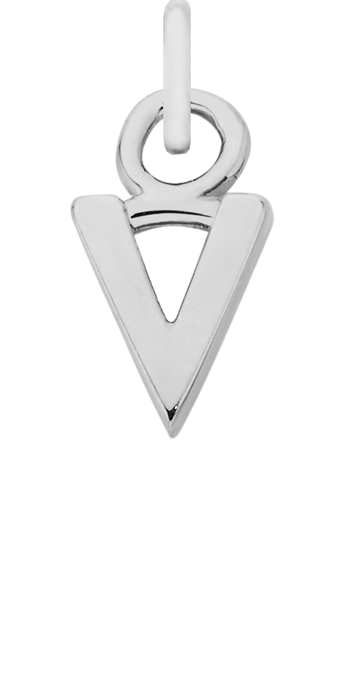 Charm Single Pendant - Silver / Letters