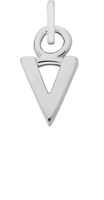 Charm Single Pendant - Silver / Letters