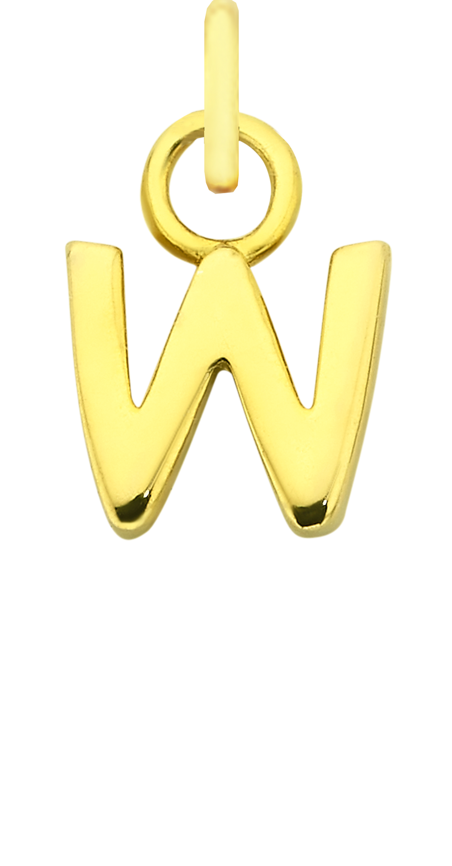 Charm Single Pendant - Gold / Letters