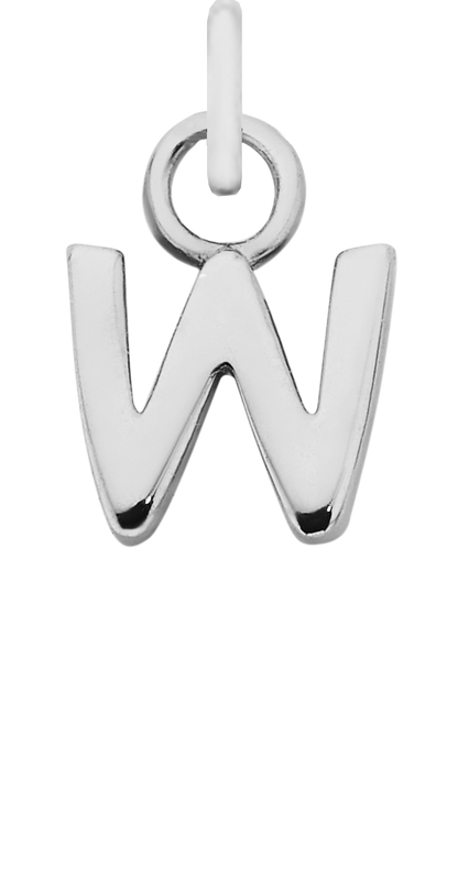 Charm Single Pendant - Silver / Letters