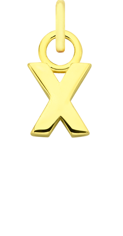 Charm Single Pendant - Gold / Letters