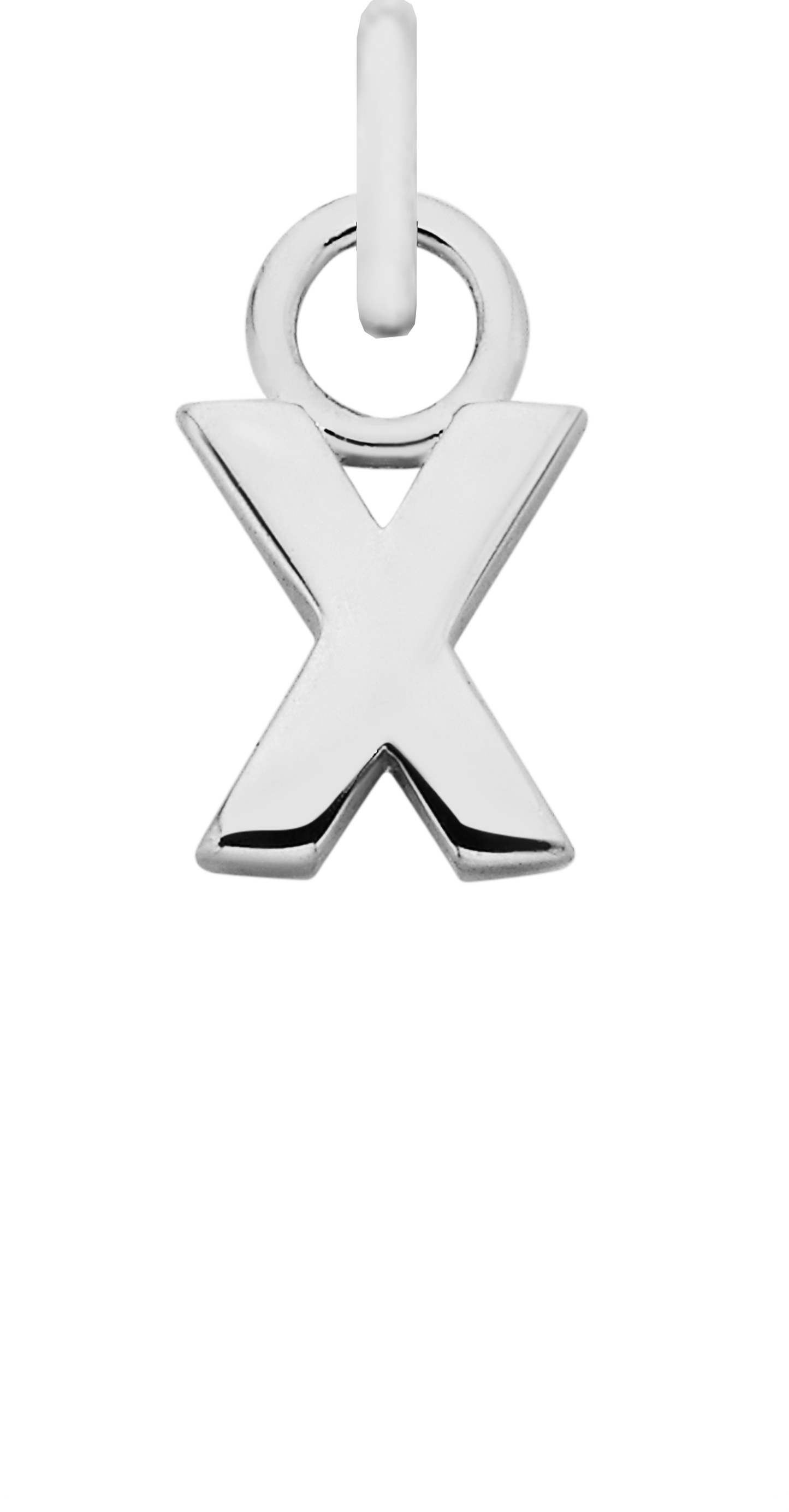 Charm Single Pendant - Silver / Letters