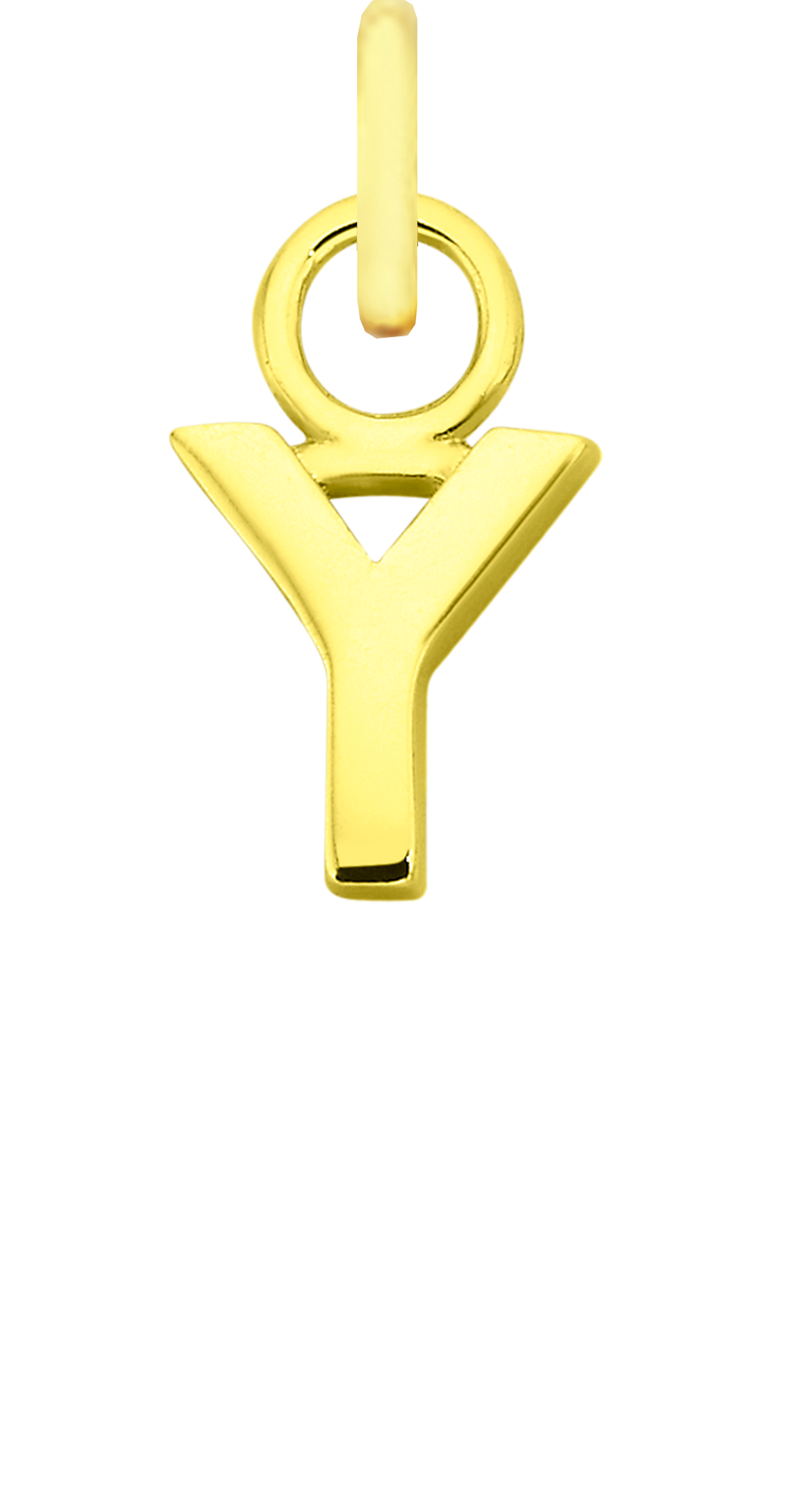 Charm Single Pendant - Gold / Letters