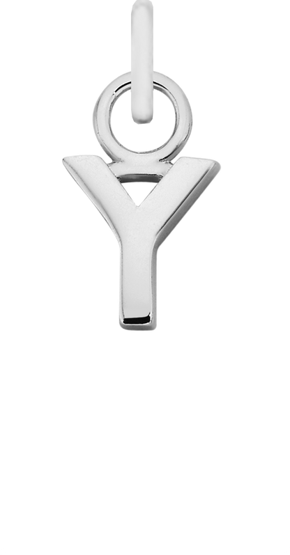 Charm Single Pendant - Silver / Letters