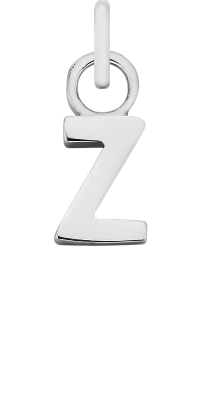 Charm Single Pendant - Silver / Letters