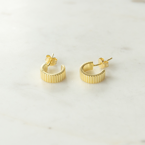 Lines Hoop Studs